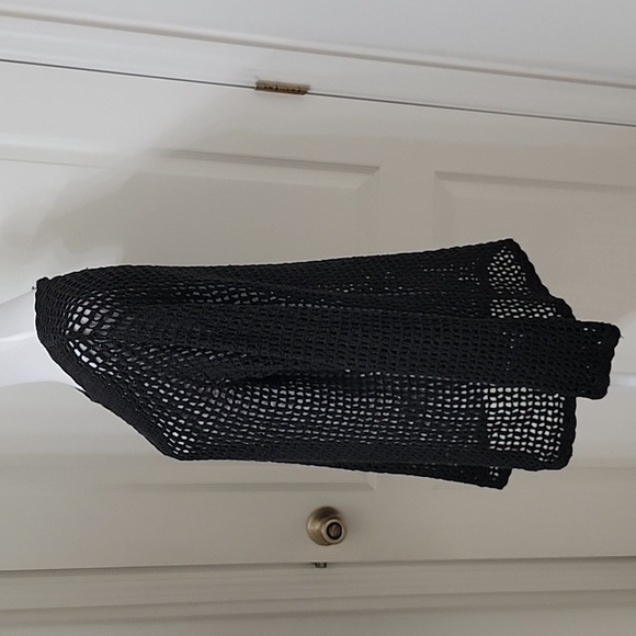 Rafaella Size S Black Loose / Open Knit Long Sleeve Sweater, Excellent Used Cond - Picture 3 of 10